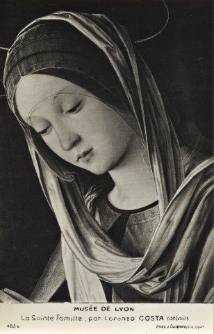 Camponogara, J. — Musée de Lyon. La Sainte Famille, par Lorenzo Costa (détail) — particolare, Madonna